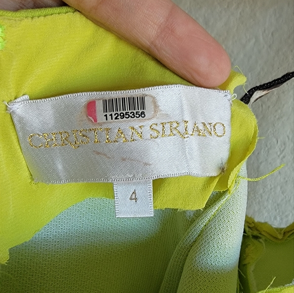 Christian Siriano Leopard Ties Green Sheath - Picture 7 of 7